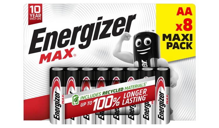 Energizer Max Alkaline AA Batteries - Pack of 8