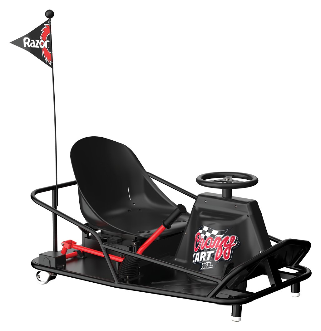 Razor Crazy Cart XL Electric Go Kart For Adults - Black