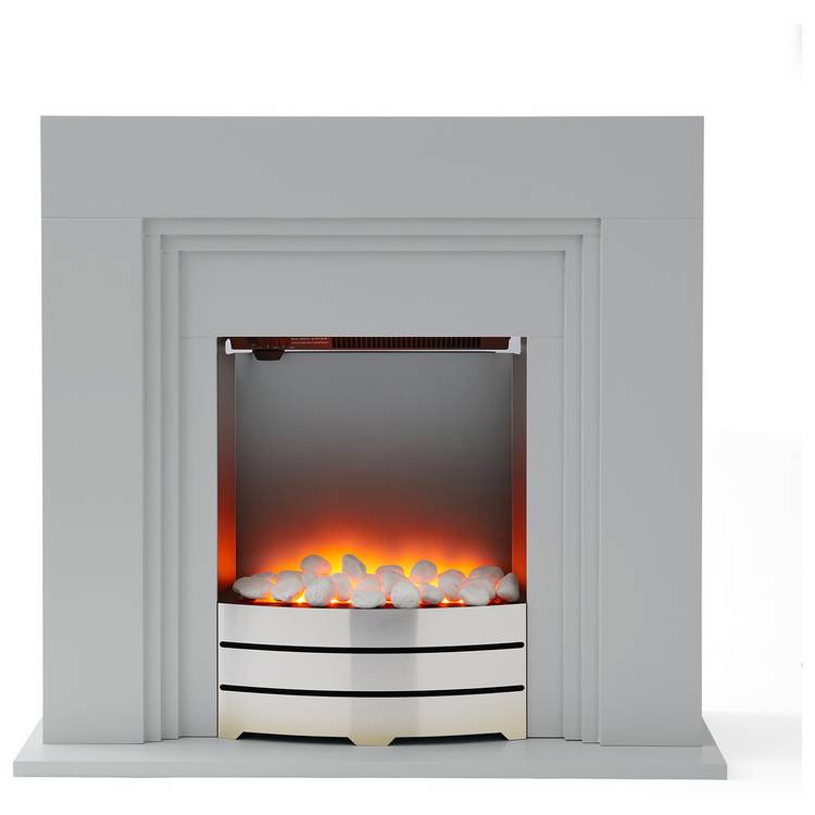Warmlite York Electric Fire Suite - Graphite 0