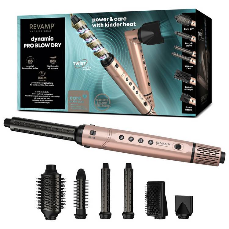 Revamp Dynamic Radiance Pro Blow Dry 7-in-1 Ionic Air Styler 0