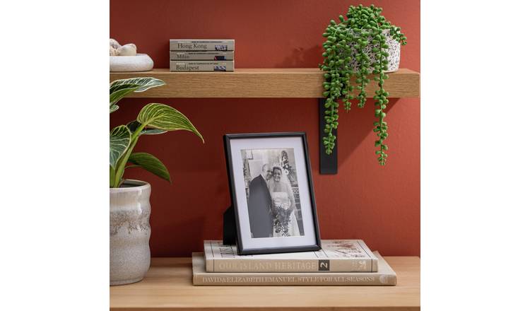 Habitat Skinny Metal Picture Frame - Black - 19x14cm