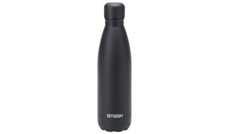 Smash Black Stainless Steel Water Bottle - 500ml