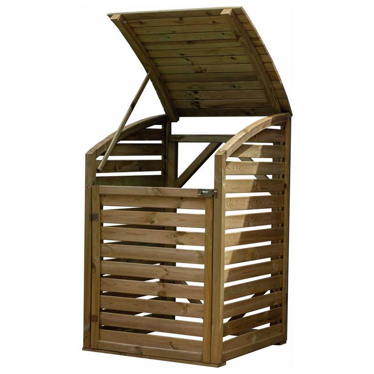 Mercia Pressure Treated Wooden Single Bin Store 0