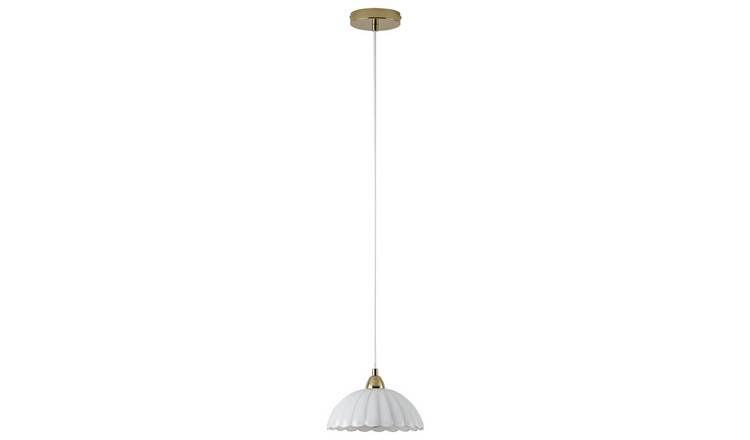 Houseof Flower Metal & Glass Pendant Light - White