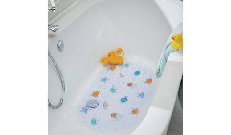 Argos Home Non-Slip Under the Sea Bath Mat - Clear