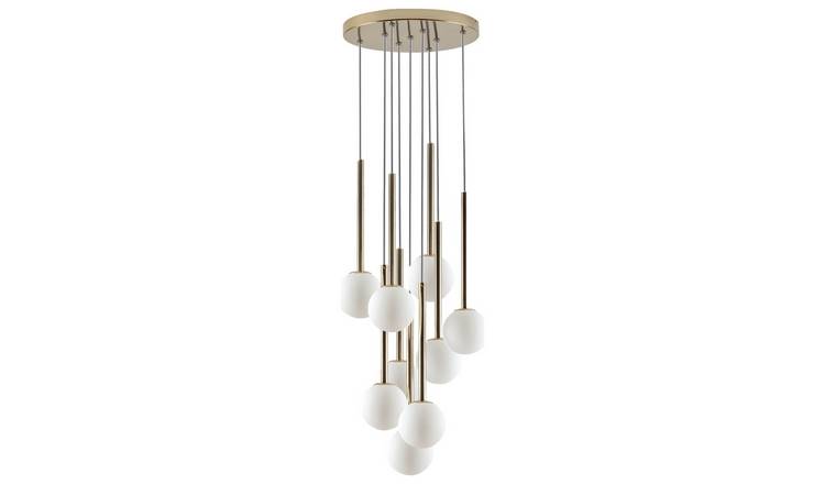 houseof Metal & Glass 9 Light Cluster Ceiling Light - Brass