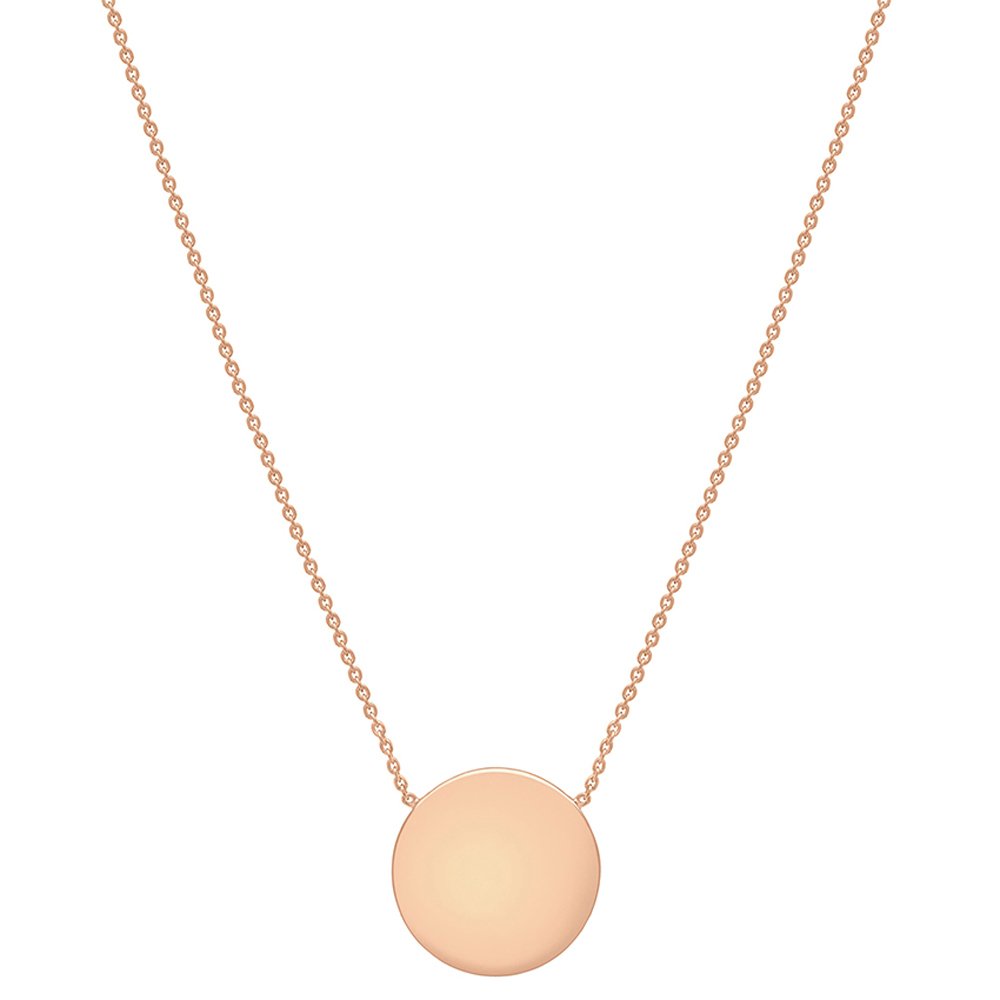 9ct Rose Gold Personalised Disc Pendant 17 Inch Necklace Review