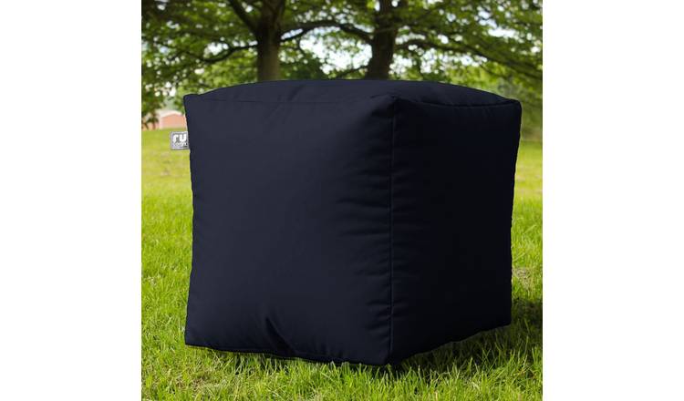 rucomfy Indoor Outdoor Cube Bean Bag - Navy 