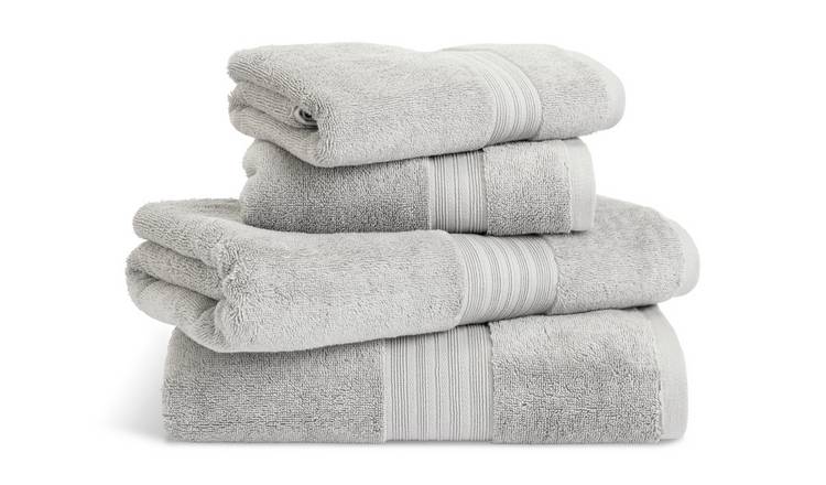 Habitat Egyptian Cotton 4 Piece Towel Bale - Silver