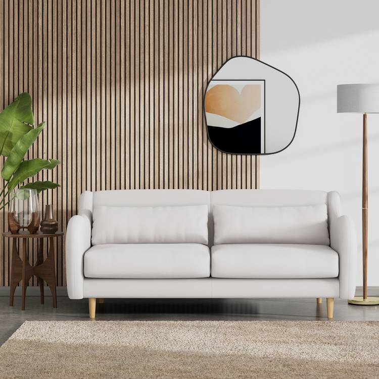 Habitat Turnmill Fabric 2 Seater Sofa - Natural - Ash Leg 0