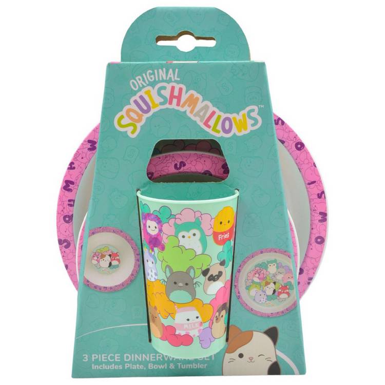 Hox Squishmallows Kids Plastic Dinner Set 0