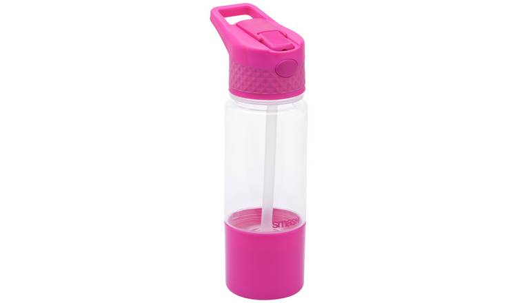 Smash Snack And Sip Pink Sipper Water Bottle - 450ml