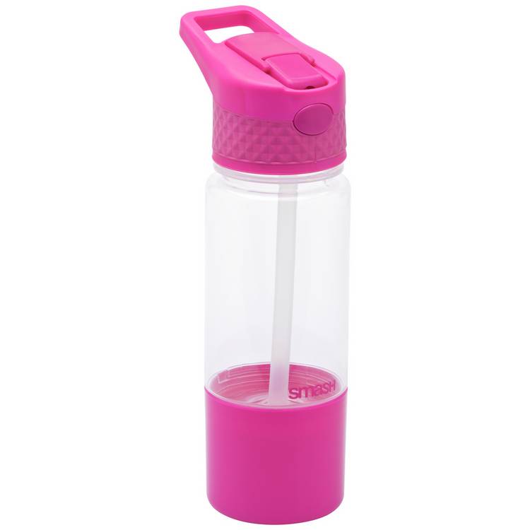 Smash Snack And Sip Pink Sipper Water Bottle - 450ml 0