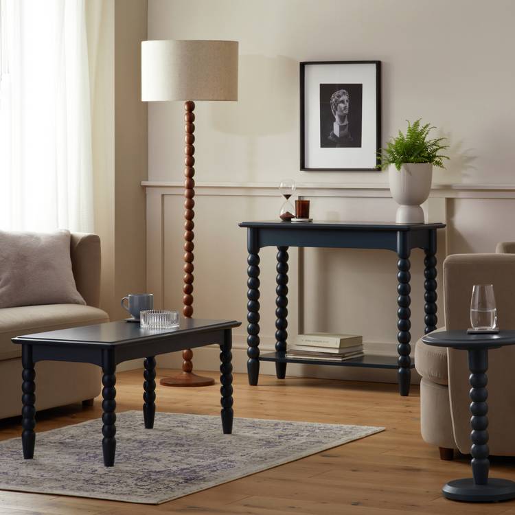 Habitat Blaire Bobbin Side Table - Navy 0