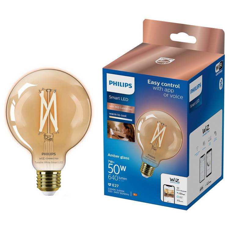 Philips 50W Smart LED Tunable Filament G95 E27 Bulb 0