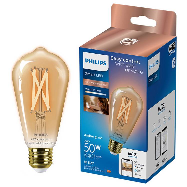 Philips 50W Smart LED Tunable Filament ST64 E27 Bulb 0