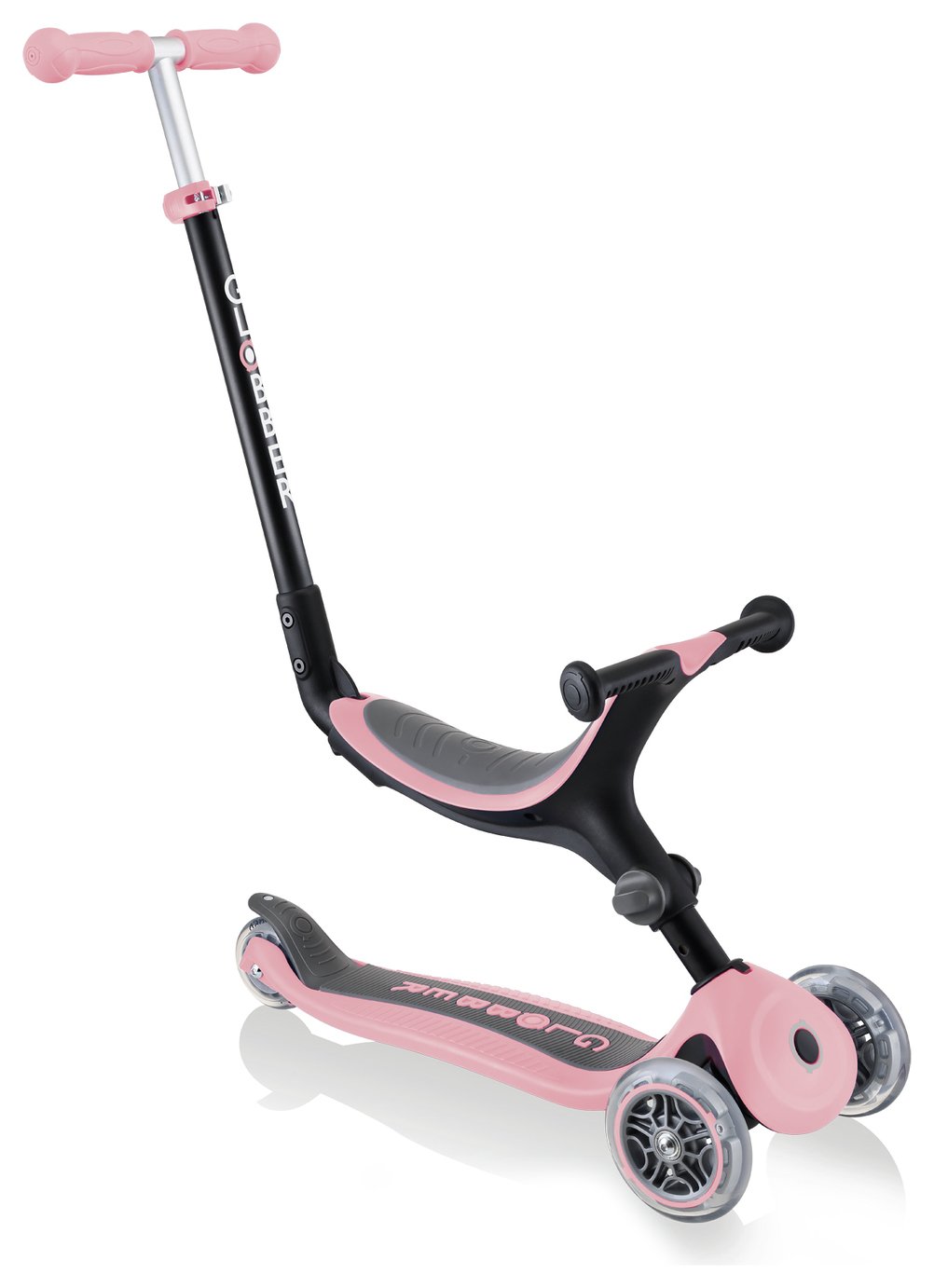 Globber Go Up Folding Scooter - Pastel Pink