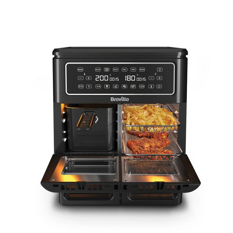 Breville VDF130 Halo Flexi 11L Dual Oven Air Fryer - Black 0