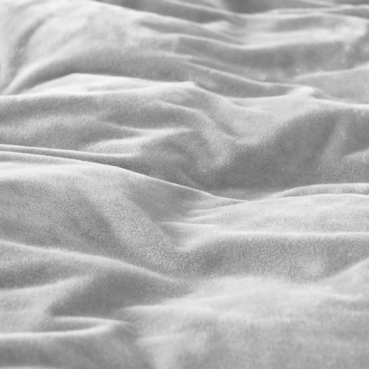 Argos Home Slinky Fleece Grey Bedding Set - Double 0