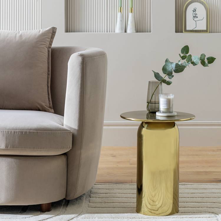Habitat Roman Side Table - Gold 0