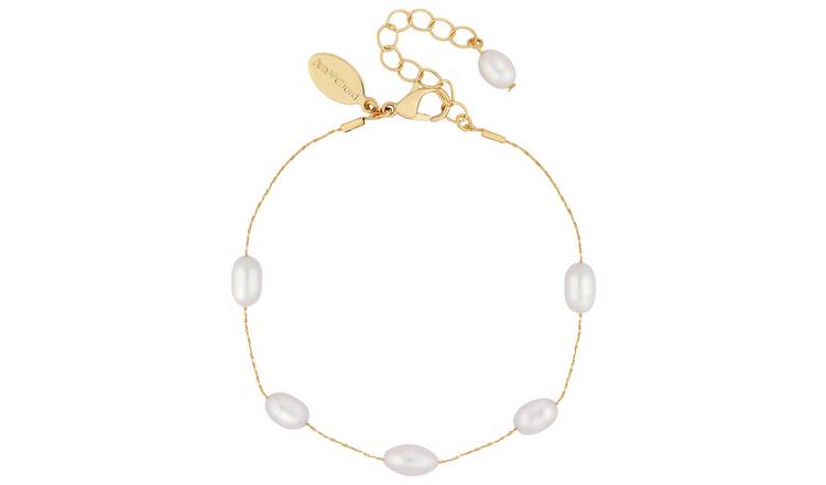 Jon Richard Gold Plated Chain Freshwater Pearl Bracelet