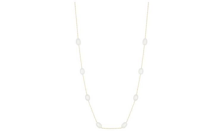 Jon Richard Gold Plated Chain & Freshwater Pearl Necklace