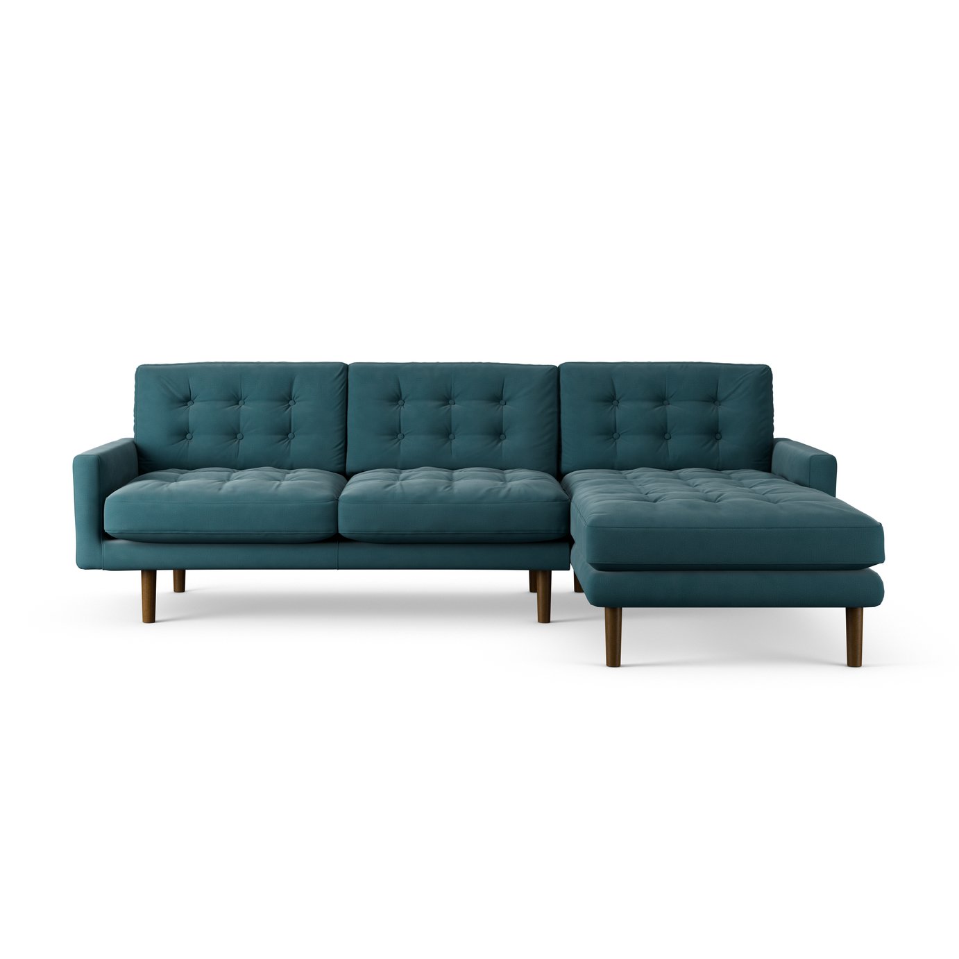 EA Habitat Fenner Right Hand Corner Sofa - Teal Dark Leg 4 Seater