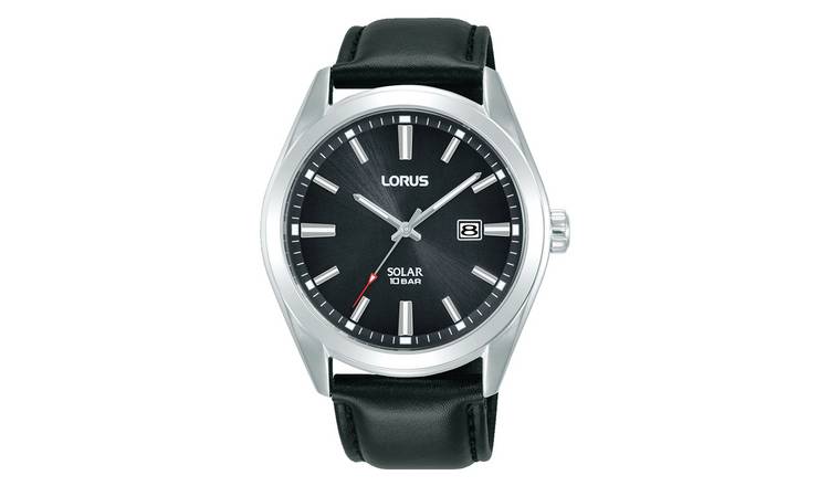 Buy Lorus Men's Solar Black Strap Watch | Men's watches | Argos