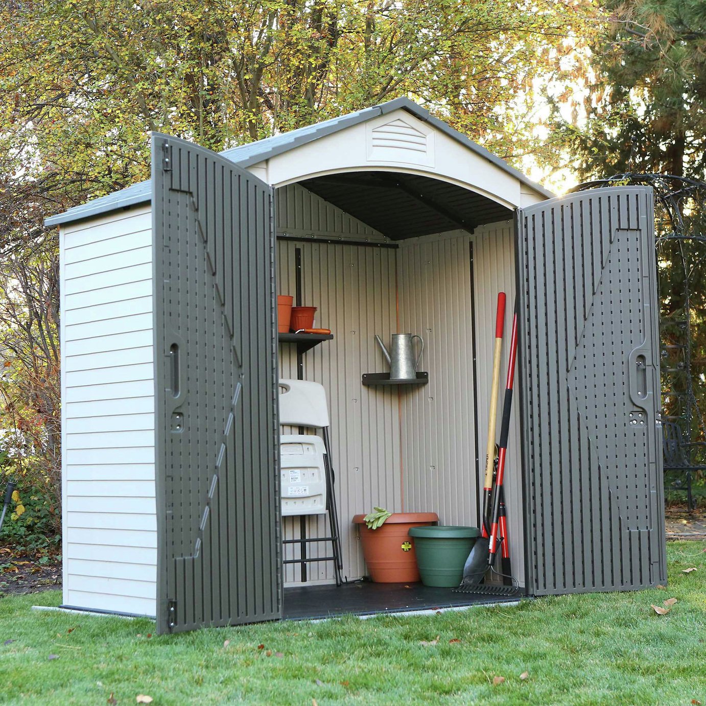 Lifetime Plastic Outdoor Storage Shed - 7ft