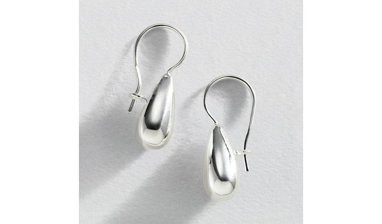 Revere Sterling Silver Oval Beads Drop Earrings