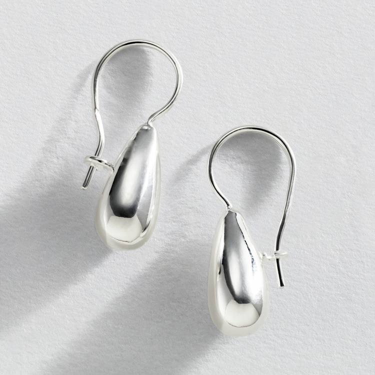 Revere Sterling Silver Oval Beads Drop Earrings 0