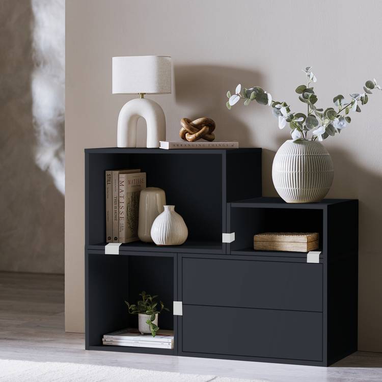 Habitat Rubrics Modular Small Bookcase - Black 0