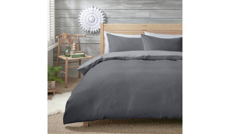 Habitat Cord Charcoal Bedding Set - Single