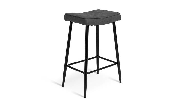 Habitat Kysen Faux Leather Counter Bar Stool - Charcoal