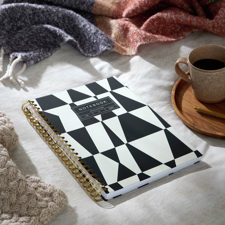 Habitat Luxe A4 150 Page Ruled Wiro Notebook 0