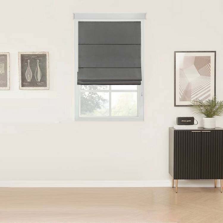 Little Black Book Blackout Charcoal Roman Blind - 180cm 0