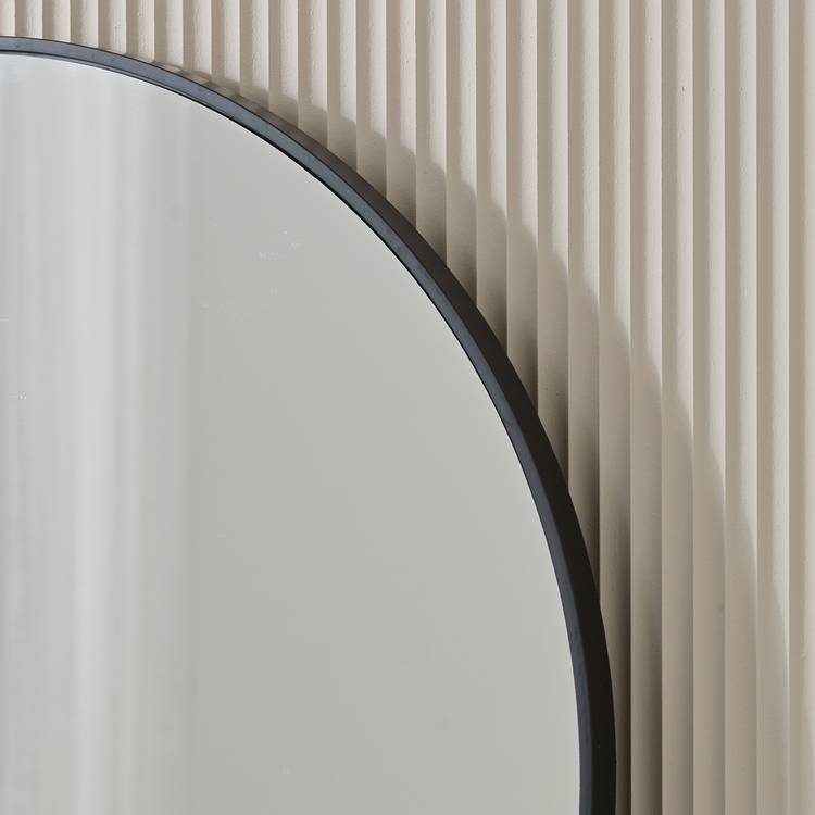 Home Essentials Black Round Wall Mirror - 70x70cm 0