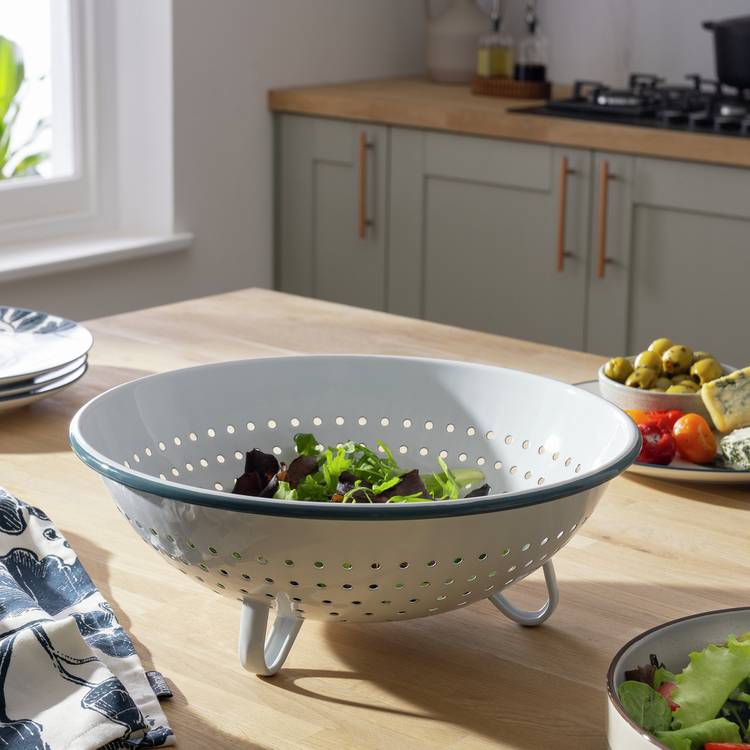 Habitat Large Carbon Steel Colander 0