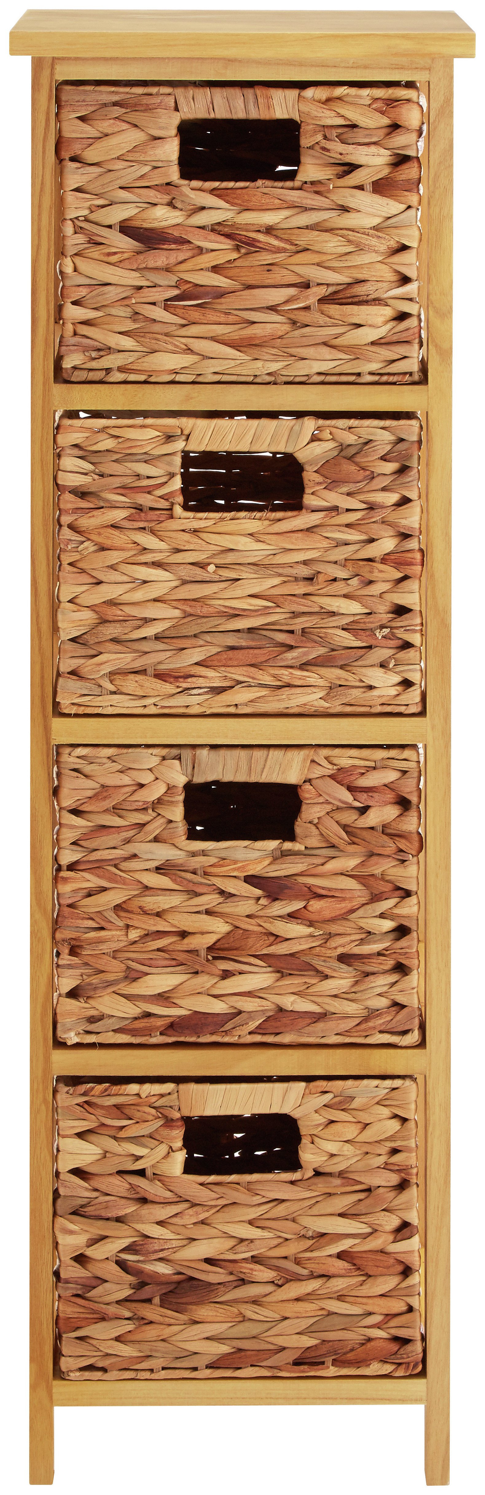 Premier Housewares Natural Water Hyacinth 4Drw Storage Unit. at Argos