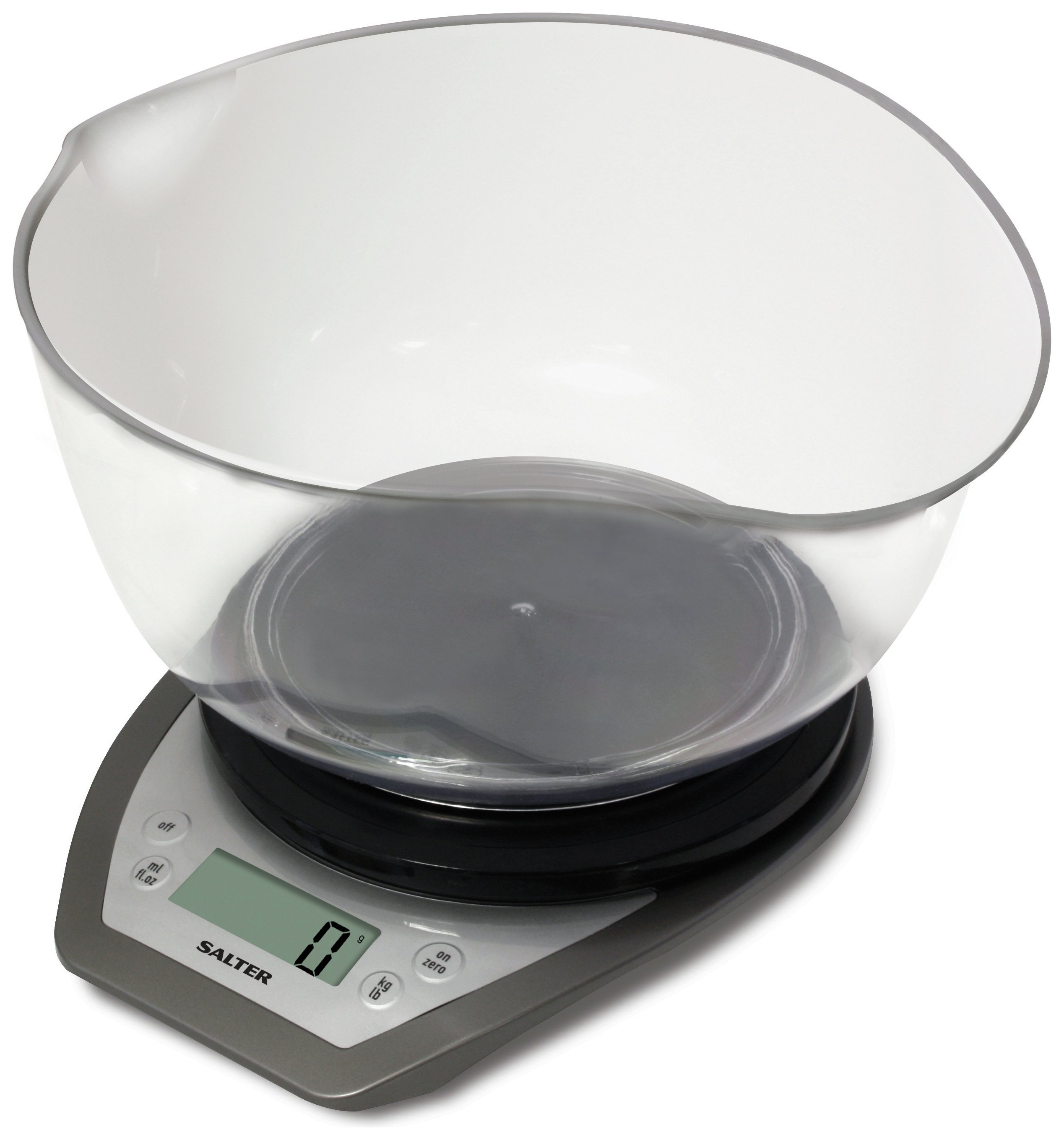 Salter Aquatronic Kitchen Scale and Bowl - Silver