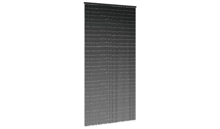 Walplus Wood Insect Door Screen - Dark Grey - 100 x 220 cm