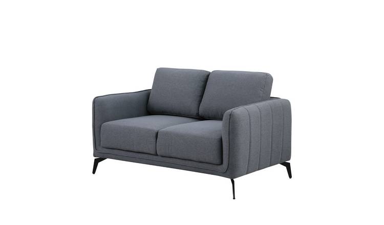 Furniture Online Oslo Scandi 2 Seater Linen Sofa – Dark Grey