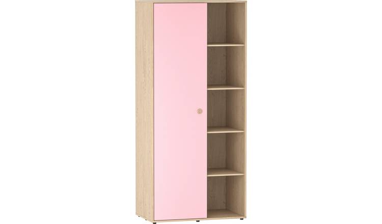 Junior Vida Neptune 1 Door Wardrobe - Pink & Oak