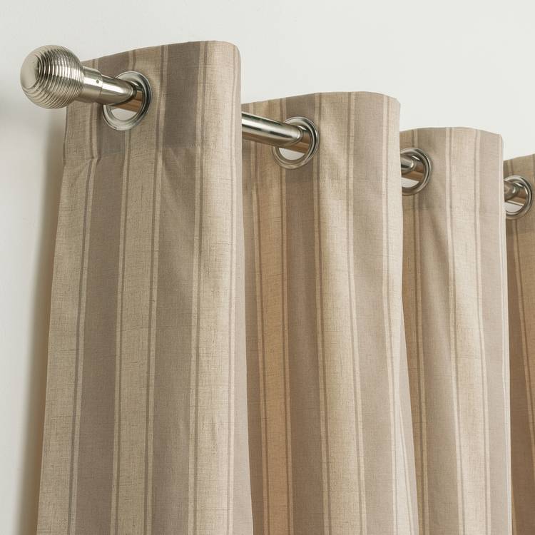 Habitat Stripe Printed Curtain - Neutral 0