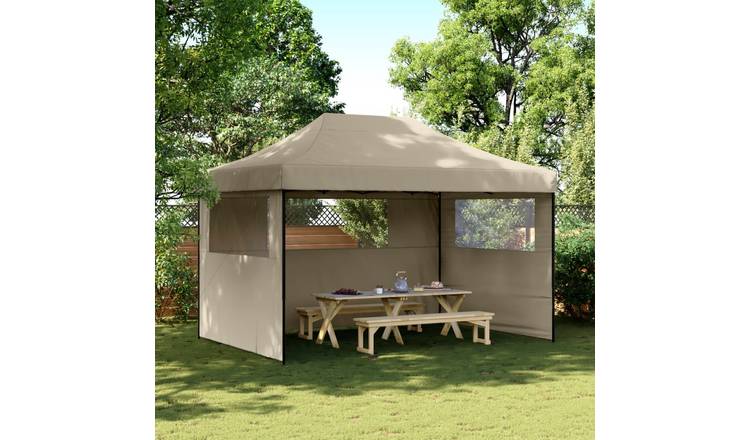 Walplus Foldable Pop-Up Party Tent with 3 Sidewalls - Taupe