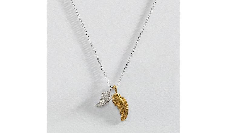 Two on sale feather necklace