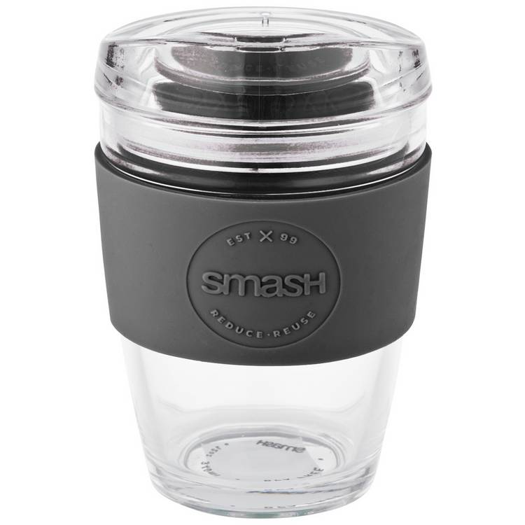 Smash Black Glass Coffee Cup - 340ml 0