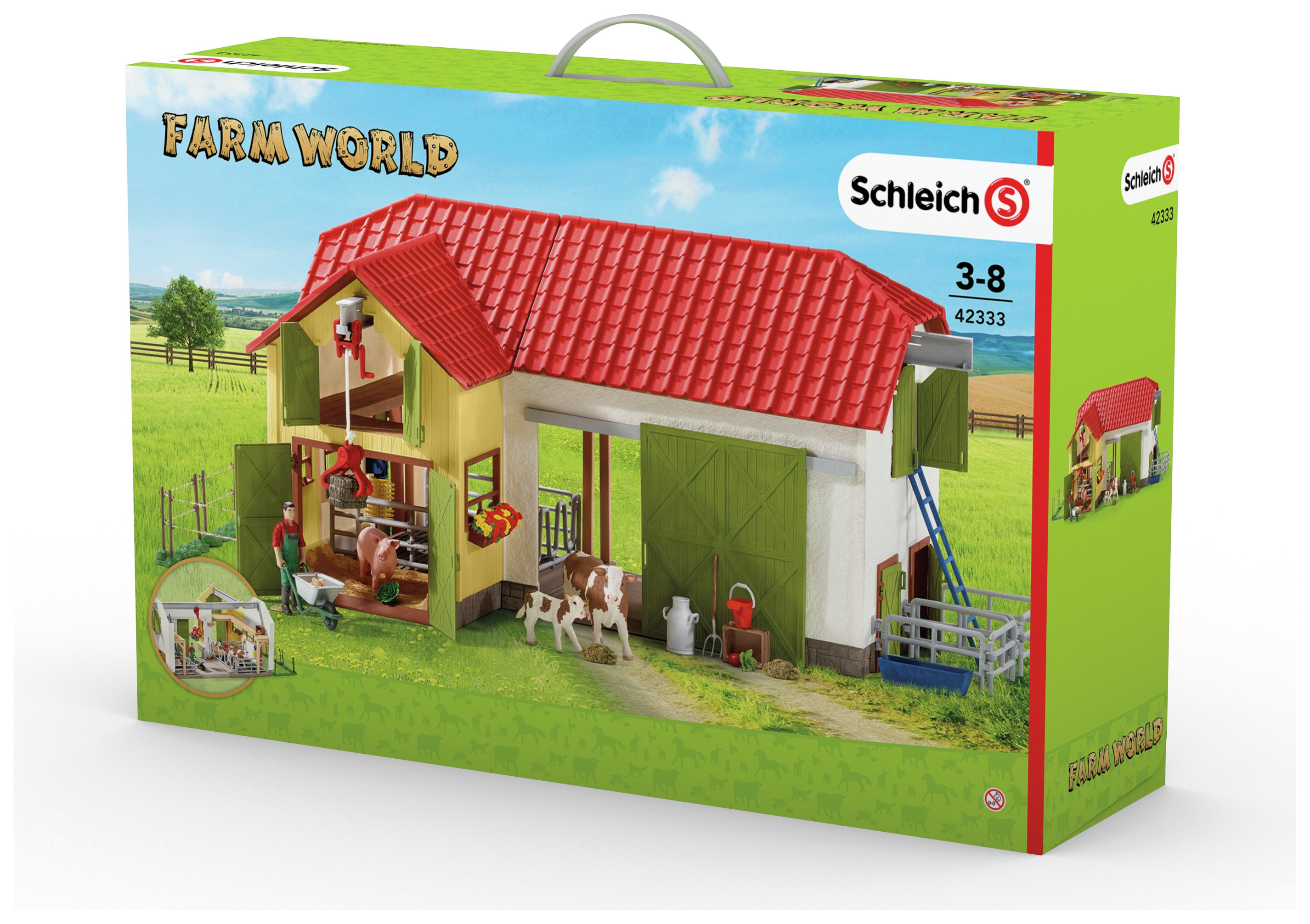 Large Farm Playset with Animals and Accessories.