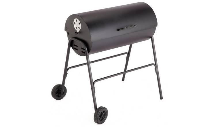 Argos Home Charcoal Oil Drum BBQ Cover & Utensils 0