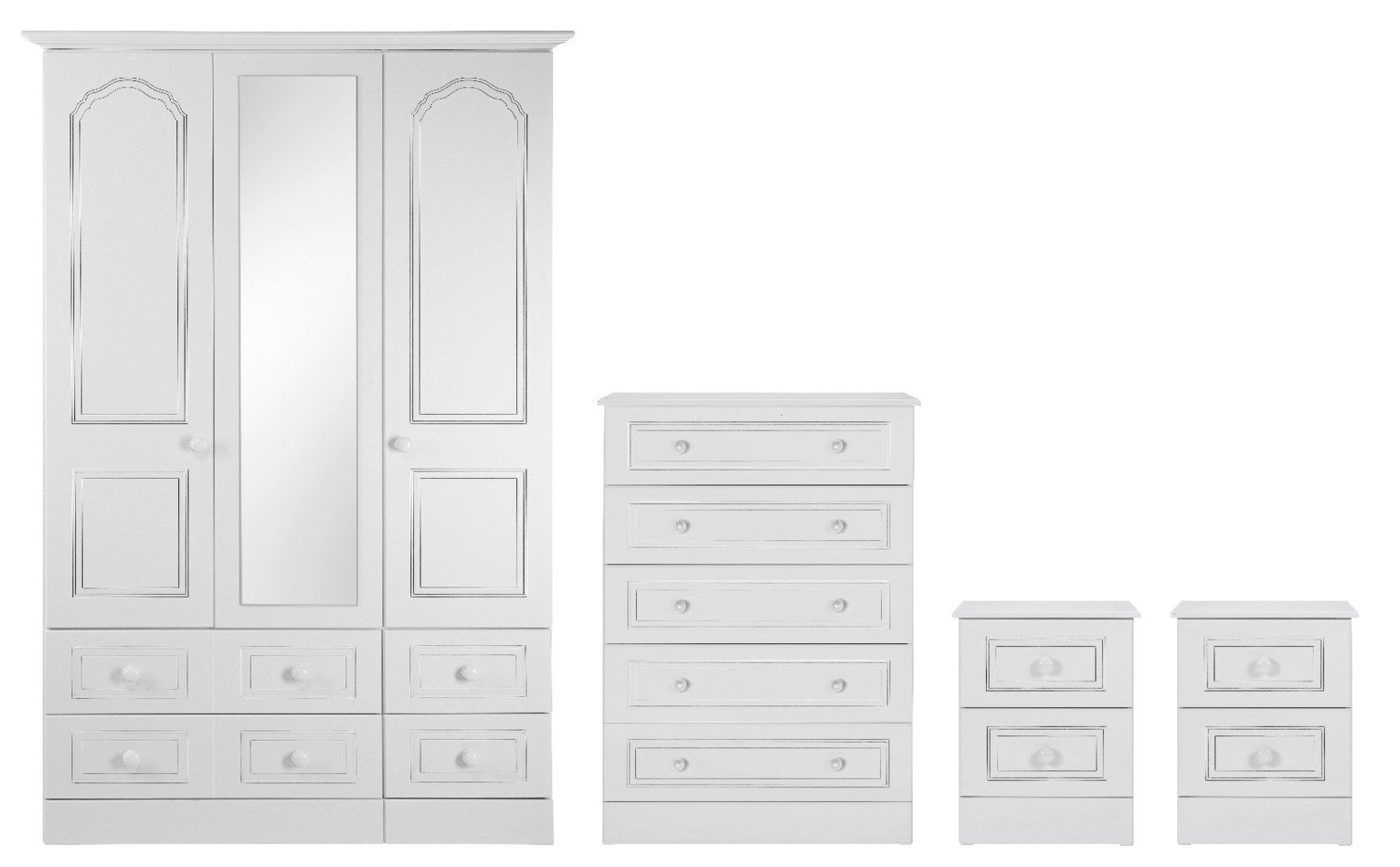 Argos Home Stratford 4 Piece Package - White